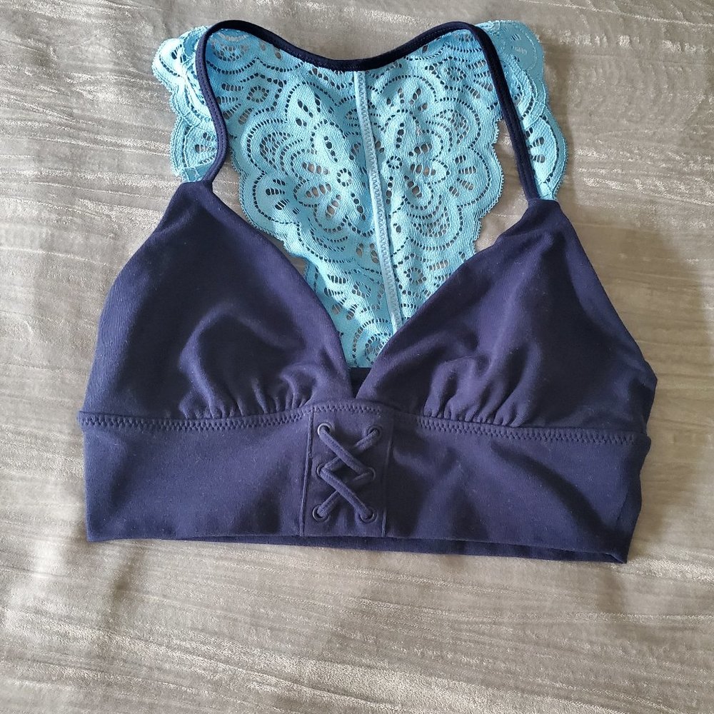 Aerie Blue Lace back bra